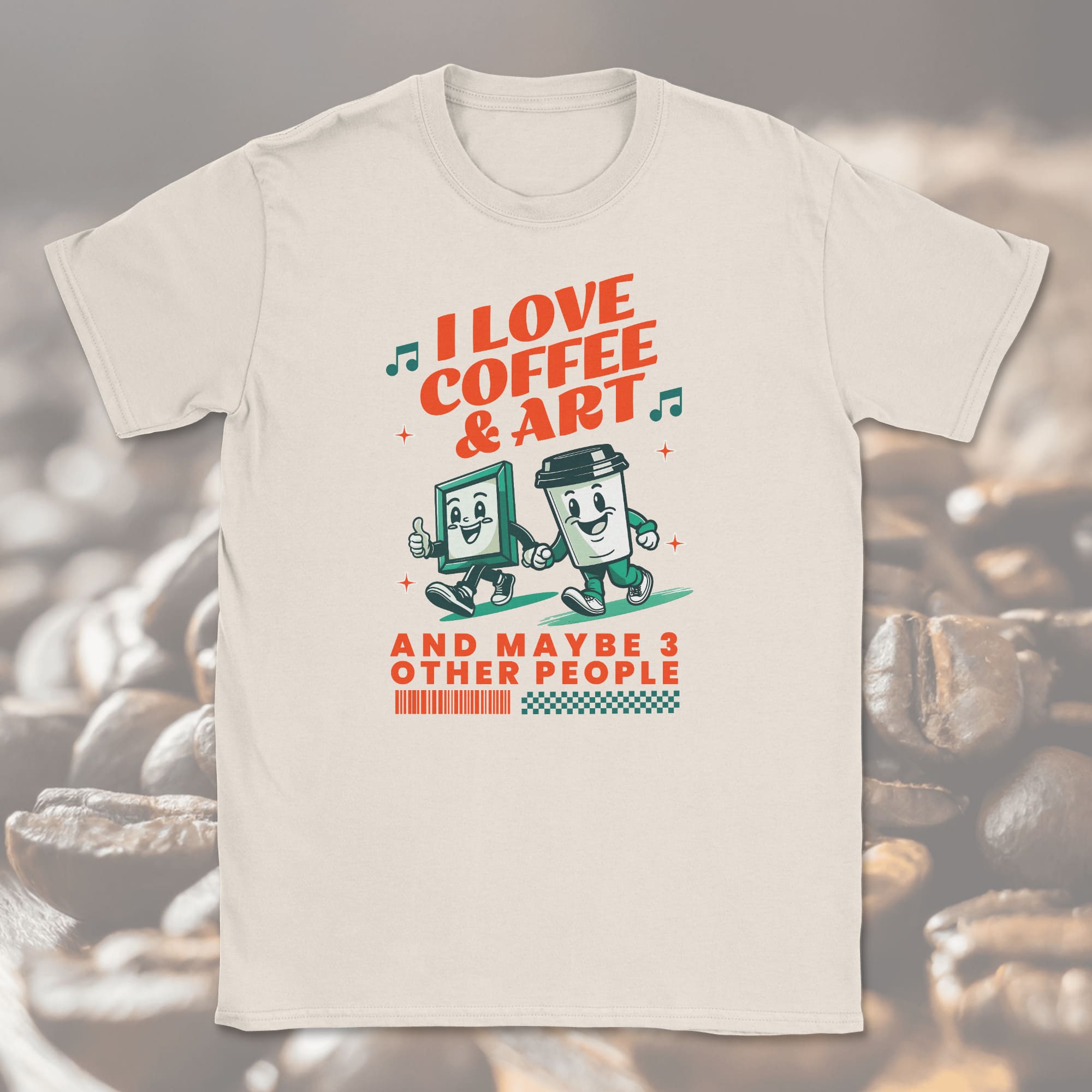 I Love Coffee & Art T-Shirt